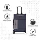 SWISSBRAND Utah Soft Large Navy/Grey Luggage Trolley