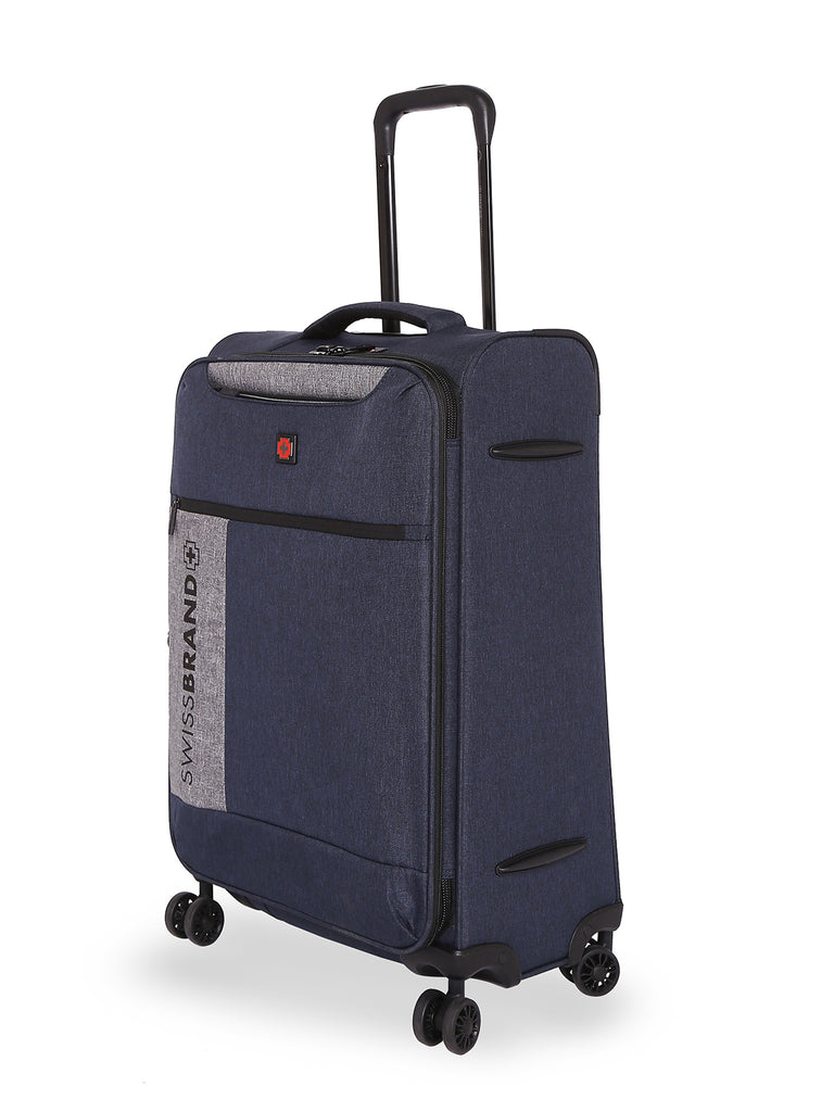 SWISSBRAND Utah Soft Large Navy/Grey Luggage Trolley