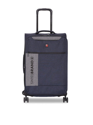 SWISSBRAND Utah Soft Medium Navy/Grey Luggage Trolley