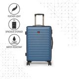SWISSBRAND Dublin Hard Body Medium Navy Luggage Trolley