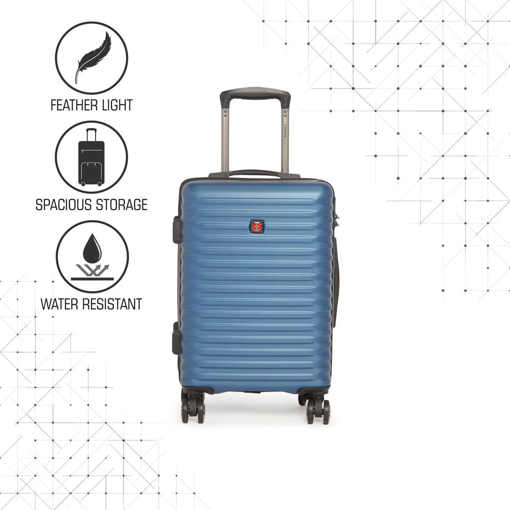 SWISSBRAND Dublin Hard Body Cabin Navy Luggage Trolley