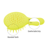 Janeke Yellow Fluorescent Color Mini Super-Brush (Pack of 4)