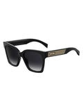 MOSCHINO Womens Grey Lens Black Square Sunglasses with 100% UV Protection-201396807569O
