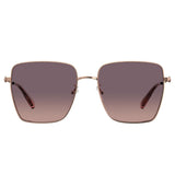 Moschino Womens Pink Doubleshade Lens Gold Copper Square Sunglasses with 100% UV Protection - 202724DDB593X