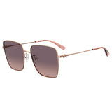 Moschino Womens Pink Doubleshade Lens Gold Copper Square Sunglasses with 100% UV Protection - 202724DDB593X