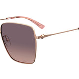 Moschino Womens Pink Doubleshade Lens Gold Copper Square Sunglasses with 100% UV Protection - 202724DDB593X