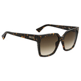 Moschino Womens Brown Shaded Lens Havana Square Sunglasses with 100% UV Protection - 20326308657HA
