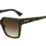 Moschino Womens Brown Shaded Lens Havana Square Sunglasses with 100% UV Protection - 20326308657HA