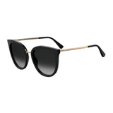 Moschino Womens Dark Grey Shaded Lens Black Cat Eye Sunglasses with 100% UV Protection - 203264807559O