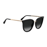 Moschino Womens Dark Grey Shaded Lens Black Cat Eye Sunglasses with 100% UV Protection - 203264807559O