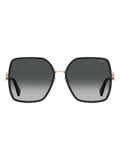 MOSCHINO Womens Grey Lens Black Square Sunglasses with 100% UV Protection-203701807589O