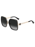 MOSCHINO Womens Grey Lens Black Square Sunglasses with 100% UV Protection-203701807589O