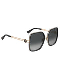 MOSCHINO Womens Grey Lens Black Square Sunglasses with 100% UV Protection-203701807589O