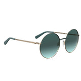 Moschino Love Womens Green Aqua Lens Teal Round Sunglasses with 100% UV Protection - 203871ZI955EQ