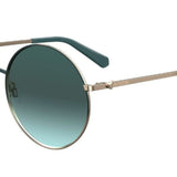 Moschino Love Womens Green Aqua Lens Teal Round Sunglasses with 100% UV Protection - 203871ZI955EQ