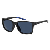 Under Armour Mens Blue Lens Black Rectangular Sunglasses with 100% UV Protection