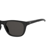 Under Armour Mens Blue Lens Black Rectangular Sunglasses with 100% UV Protection
