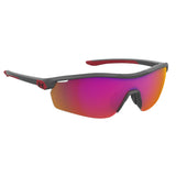 Under Armour Kids Infrared Oleophobic Lens Grey Black Wrap around Sunglasses with 100% UV Protection