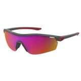 Under Armour Kids Infrared Oleophobic Lens Grey Black Wrap around Sunglasses with 100% UV Protection