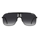 Carrera Mens Grey Polarized Lens Black Square Sunglasses with 100% UV Protection -20436380765WJ