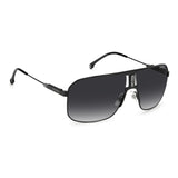 Carrera Mens Grey Polarized Lens Black Square Sunglasses with 100% UV Protection -20436380765WJ