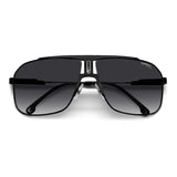Carrera Mens Grey Polarized Lens Black Square Sunglasses with 100% UV Protection -20436380765WJ