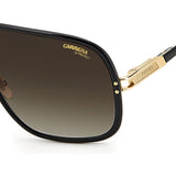 Carrera Mens & Womens Brown Lens Black Navigator Sunglasses with 100% UV Protection