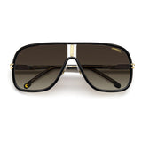 Carrera Mens & Womens Brown Lens Black Navigator Sunglasses with 100% UV Protection