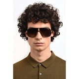 Carrera Mens & Womens Brown Lens Black Navigator Sunglasses with 100% UV Protection