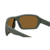 Under Armour Mens Brown Polar High Contrast Oleophobic Lens Matte Green Rectangular Sunglasses with 100% UV Protection