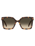 MOSCHINO Womens Green Lens Havana Square Sunglasses with 100% UV Protection-20471305L559K
