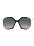 MOSCHINO Womens Green Lens Black Square Sunglasses with 100% UV Protection-2047133H255JP