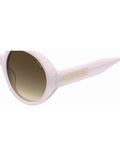 MOSCHINO Womens Brown Lens Gold Round Sunglasses with 100% UV Protection-20471435J53HA