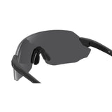 Under Armour Unisex Grey Oleophobic Lens Matte Black Wrap around Sunglasses with 100% UV Protection