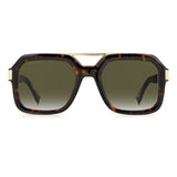Dsquared2 Mens Green Shaded Lens Havana Square Sunglasses with 100% UV Protection.