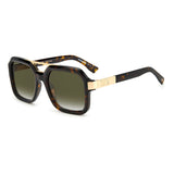 Dsquared2 Mens Green Shaded Lens Havana Square Sunglasses with 100% UV Protection.