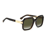 Dsquared2 Mens Green Shaded Lens Havana Square Sunglasses with 100% UV Protection.