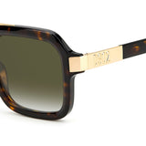 Dsquared2 Mens Green Shaded Lens Havana Square Sunglasses with 100% UV Protection.
