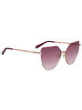 MOSCHINO LOVE Womens Pink Lens Gold Round Sunglasses with 100% UV Protection-204922MU1599R