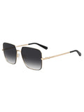 MOSCHINO LOVE Womens Grey Lens Black Square Sunglasses with 100% UV Protection-2049252M2569O