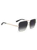 MOSCHINO LOVE Womens Grey Lens Black Square Sunglasses with 100% UV Protection-2049252M2569O