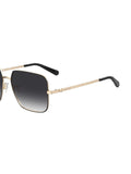 MOSCHINO LOVE Womens Grey Lens Black Square Sunglasses with 100% UV Protection-2049252M2569O