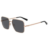 Moschino Love Womens Grey Lens Gold Copper Square Sunglasses with 100% UV Protection - 204925DDB56IR