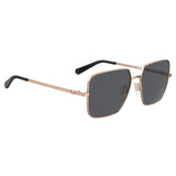 Moschino Love Womens Grey Lens Gold Copper Square Sunglasses with 100% UV Protection - 204925DDB56IR