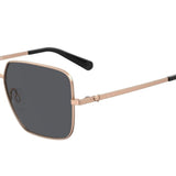 Moschino Love Womens Grey Lens Gold Copper Square Sunglasses with 100% UV Protection - 204925DDB56IR