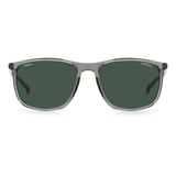 Carrera Mens Green Lens Grey Rectangular Sunglasses with 100% UV Protection