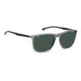 Carrera Mens Green Lens Grey Rectangular Sunglasses with 100% UV Protection