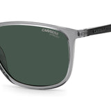 Carrera Mens Green Lens Grey Rectangular Sunglasses with 100% UV Protection