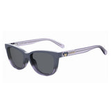 Moschino Love Womens Grey Lens Blue Rectangular Sunglasses with 100% UV Protection - 204942PJP53IR