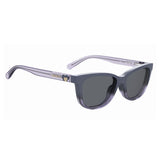 Moschino Love Womens Grey Lens Blue Rectangular Sunglasses with 100% UV Protection - 204942PJP53IR